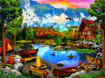 Masterpieces - Sunset Canoe - 1000 Stukjes