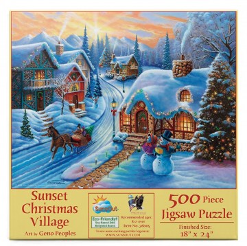 SunsOut - Sunset Christmas Village - 500 Stukjes 3