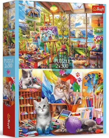 Trefl - The Art of Painting - 2 x 500 Stukjes 2