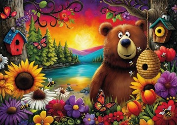 JaCaRou Puzzle - The Bear & The Bees - 1000 Stukjes