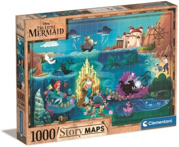 Clementoni - The Little Mermaid (Story Maps) - 1000 Stukjes 2