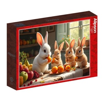 Alipson Puzzle - Les Festin des Petits Lapins - 1000 Stukjes 2