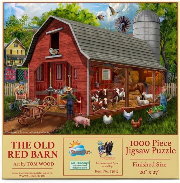 SunsOut - The Old Red Barn - 1000 Stukjes 3