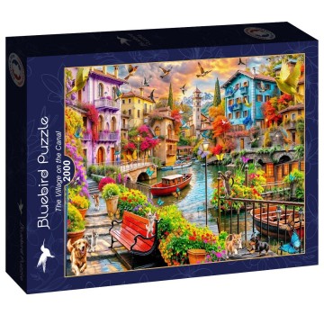 Bluebird Puzzle - Le Village Sur le Canal - 2000 Stukjes 2
