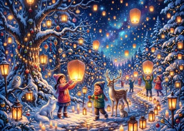 Bluebird Puzzle - Le Festival des Lanternes d'Hiver - 300 XL Stukjes