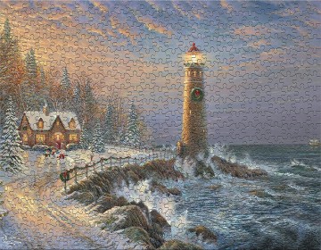 Ceaco - Thomas Kinkade Christmas Multipack - Christmas Lighthouse