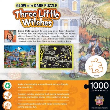 Masterpieces - Three Little Witches - 1000 Stukjes Glow in the Dark 3