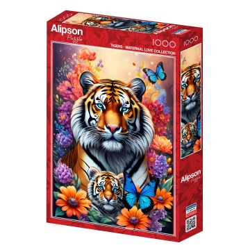 Alipson Puzzle - Tigers - 1000 Stukjes 2