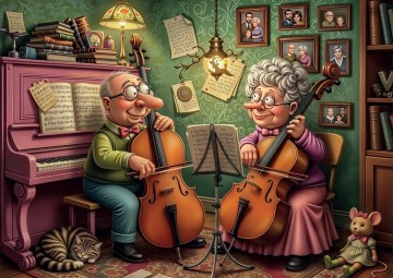 Delfy Puzzle - Timeless Music Duo - 1000 Stukjes