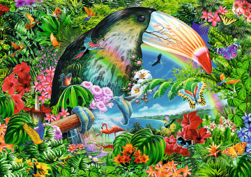 Trefl - Tropical Animals Spiral Puzzle - 1040 Stukjes