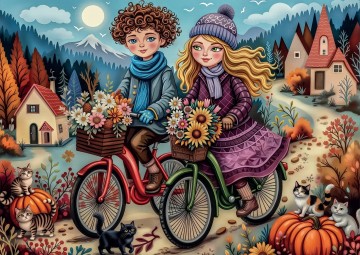 Delfy Puzzle - Two Bikes Together - 1000 Stukjes