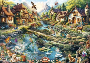 Schmidt - Village on the Edge of the Forest - 1000 Stukjes