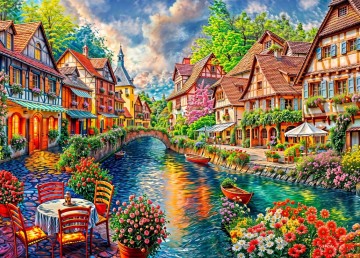 Bluebird Puzzle - Balade le Long du Canal - 1500 Stukjes