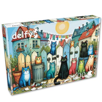 Delfy Puzzle - Whiskers in the Street - 1000 Stukjes 2