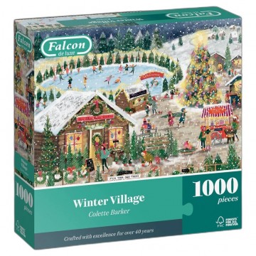 Falcon de Luxe - Winter Village - 1000 Stukjes 2