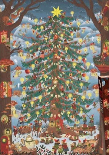 Penny Puzzle - Woodland Christmas - 1000 Stukjes Schade