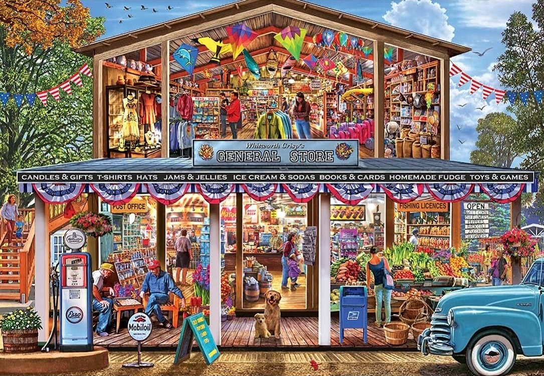 Masterpieces Hometown Market 1000 XL Stukjes 1000 XL Stukjes Puzzelplaza