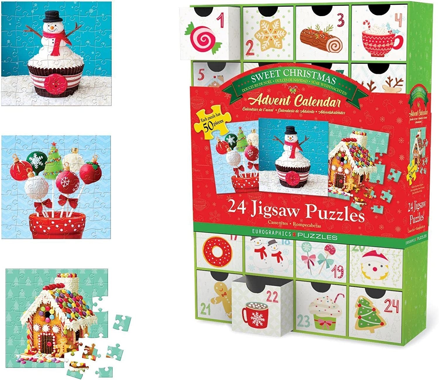 Eurographics Sweet Christmas Advent Calendar 1200 Stukjes 1000 